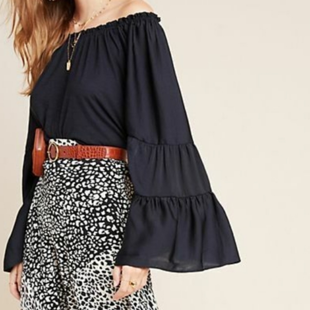 Anthropologie Gloria Off Shoulder Top